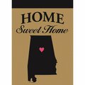 Nunc Patio Supplies Alabama Home Sweet Home Burlap Garden Flag NU3454506